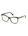 Tom Ford Ft5690-bw550 Blue Light Blocking Square Optical Glasses In Havana