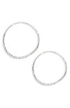 Argento Vivo Hammered Hoop Earrings In Silver