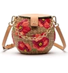 Frances Valentine Honeypot Woven Crossbody Bag - Red In Poppy
