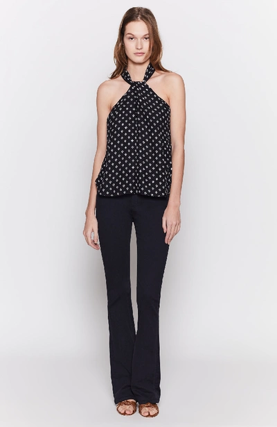 Joie Lisie Twist Neck Silk Top In Caviar