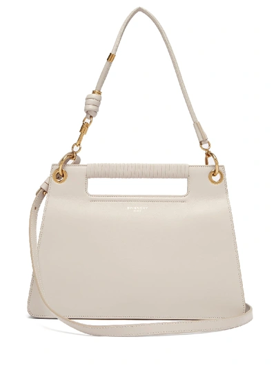 Givenchy The Whip Medium Cut-out Leather Cross-body Bag In Beige