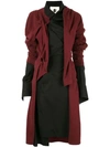 Aganovich Deconstructed Jersey Shirt Dress In Red