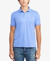 Polo Ralph Lauren Men's Custom Slim Fit Soft Touch Cotton Polo, Created For Macy's In Harbor Island Blue