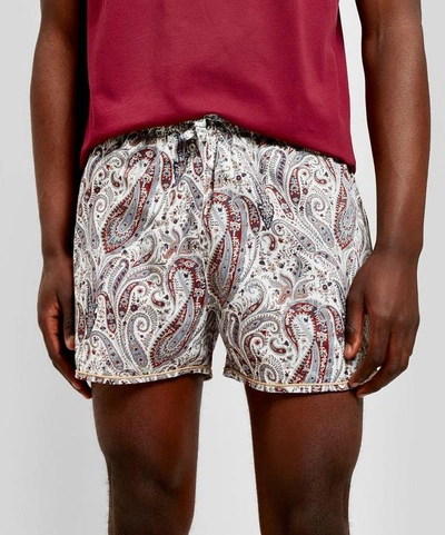 Liberty London Felix And Isabelle Tana Lawn Cotton Lounge Shorts In White