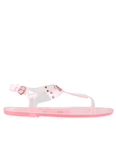 Michael Kors Jelly Thong Sandals In Pink