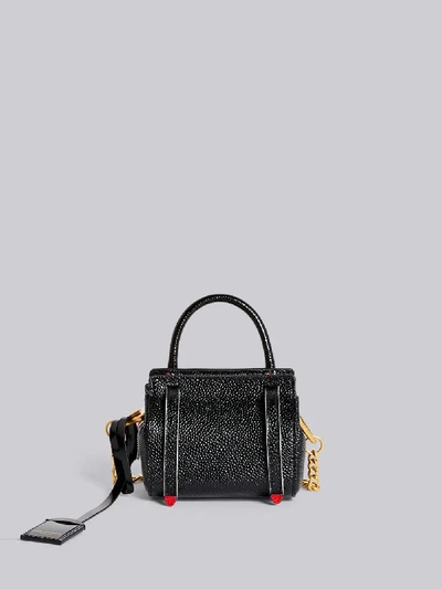 Thom Browne 3-strap Leather Micro Bag In Black