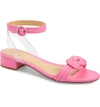 Alexandre Birman Vicky Leather & Pvc Sandals In Pink