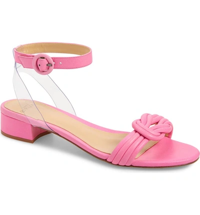 Alexandre Birman Vicky Leather & Pvc Sandals In Pink
