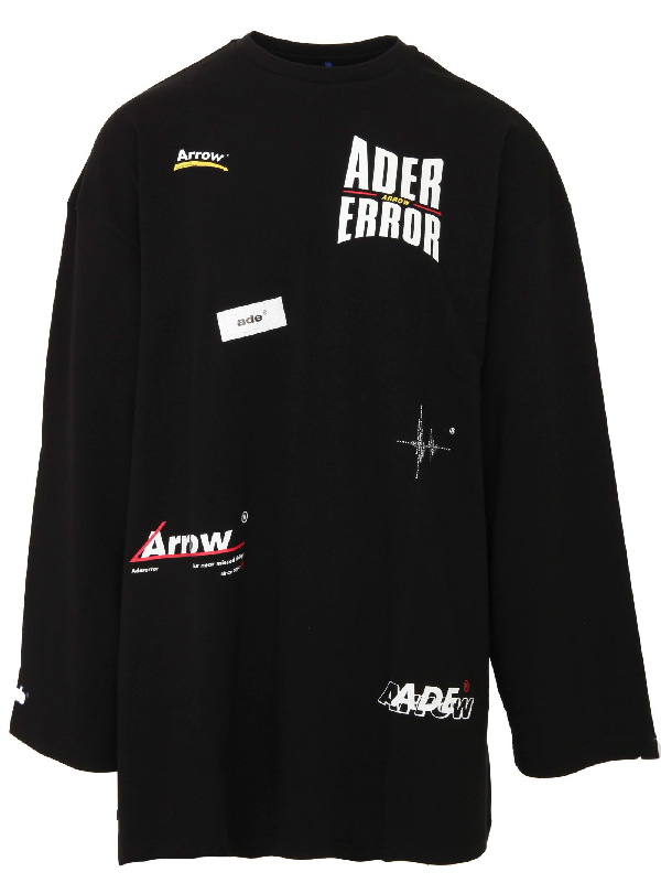 Ader Error T-shirt In Black | ModeSens