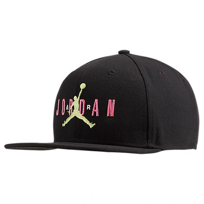 Nike Jordan Jordan Dri-fit Pro Jumpman Air Hbr Snapback Hat In Black Wool