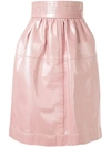 Marc Jacobs Leather Lamb Skin Skirt In Pink