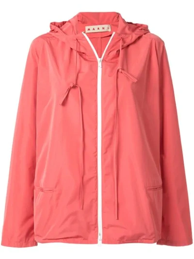 Marni Light Rain Jacket In Pink