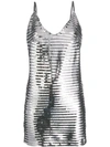 Chiara Ferragni Mirror Party Mini Dress In Metallic