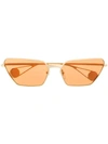 Gucci Angled Cat-eye Sunglasses In Neutrals