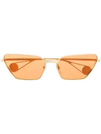Gucci Angled Cat-eye Sunglasses In Neutrals