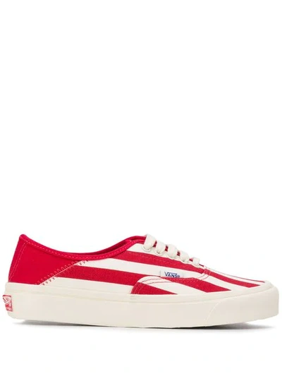 Vans Striped Trainers In Red