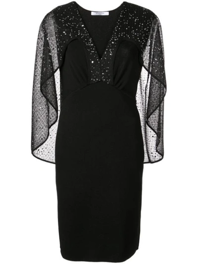 Givenchy Mirror Diamanté-embellished Crepe Mini Dress In Black