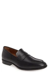 Aquatalia Adamo Penny Loafer In Dark Brown Leather