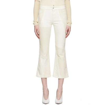 Alexander Mcqueen Patchwork Jeans In 9020 Cream