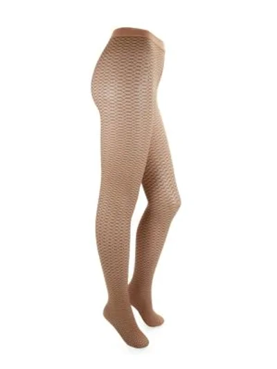Wolford Charlotte Patterned Tights In Gobi