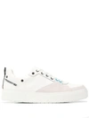 Diesel Lace-up Panelled Sneakers In White