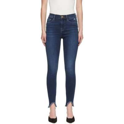 Frame Le Skinny De Jeanne Distressed High-rise Skinny Jeans In Victory Blv