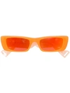 Gucci Square Framed Sunglasses In 005 Orange