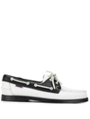 Sebago Two Tone Boat Shoes In White