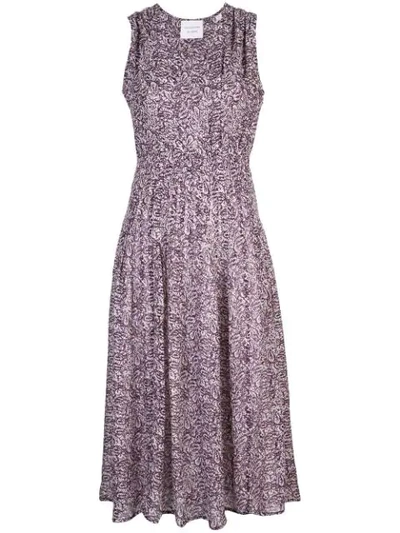 Les Coyotes De Paris Veerle Printed Sleeveless Dress - Purple