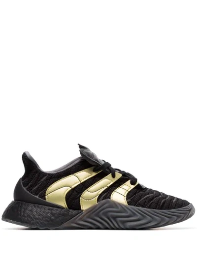 Adidas Originals Adidas Black And Gold Striped Sobakov Boost Sneakers