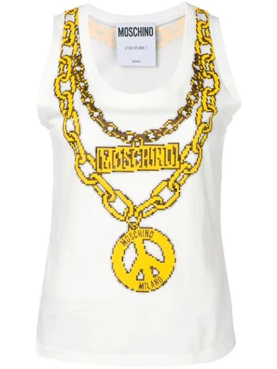 Moschino Chain-necklace Vest Top In White