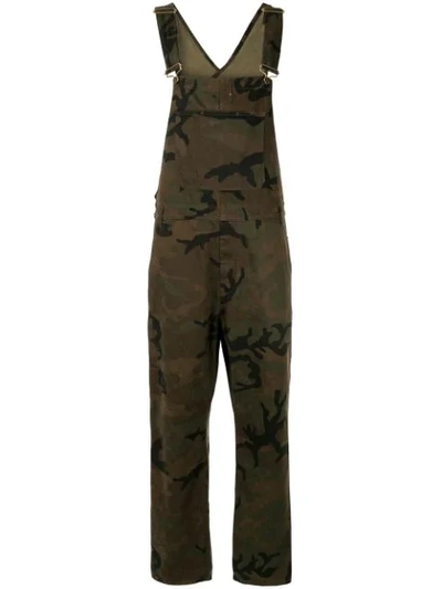 Pre-owned Louis Vuitton X Supreme Jacquard Denim Overalls In Green ,brown