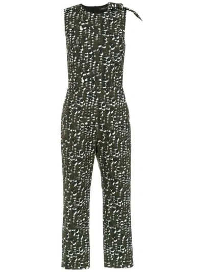 Andrea Marques Printed Jumpsuit In Black