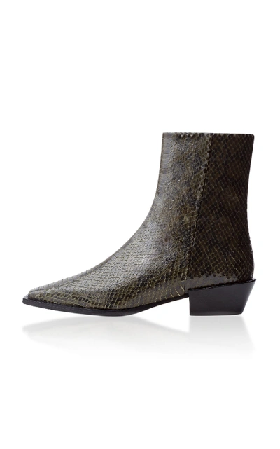 Aeyde Ruby Embossed Leather Ankle Boots In Multi