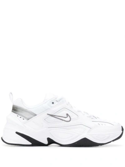 Nike M2k Tekno Leather And Mesh Sneakers In White