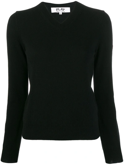 Comme Des Garçons Play Classic Knit Sweater In Black