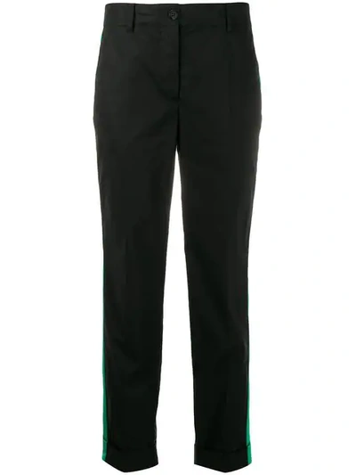 P.a.r.o.s.h Stripe Trim Trousers In Black