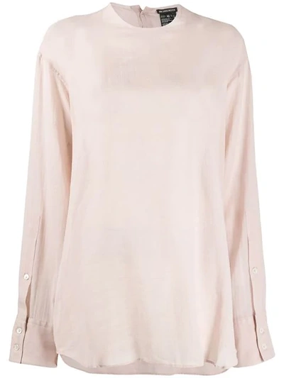 Ann Demeulemeester Dropped Shoulder Blouse In Neutrals