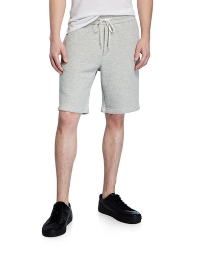Vince Men's Drawstring Cotton Sweat Shorts In Grey