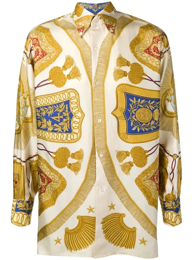 Pre-owned Hermes 1990s  Button-down Shirt In Neutrals