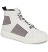 Karl Lagerfeld Men's Leather & Suede High-top Sneakers In Light Gray
