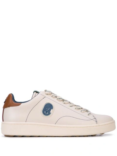 Coach Men's Low-top Leather Sneakers In White