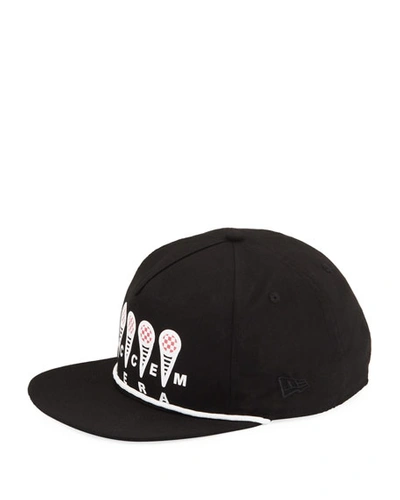 Icecream Men's Logo-typographic Baseball Hat In Black