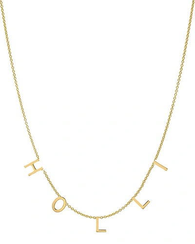 Zoe Lev Jewelry Personalized 14k Gold 5 Mini Initial Necklace