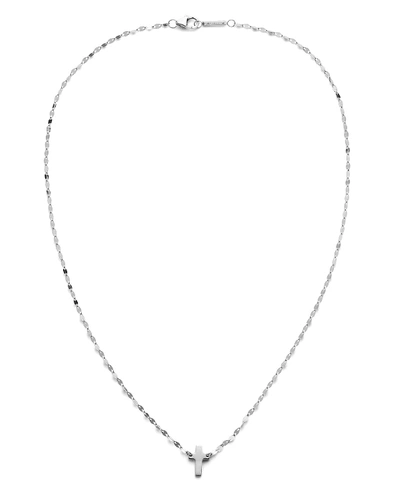 Lana 14k Mini Cross Necklace In White Gold