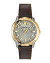 Versace Men's V-urban Stainless Steel & Leather Strap Watch In Grey