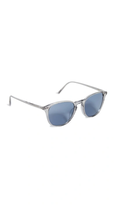 Oliver Peoples 51mm Forman Polarized Square Sunglasses In Workman Grey/blue Polar