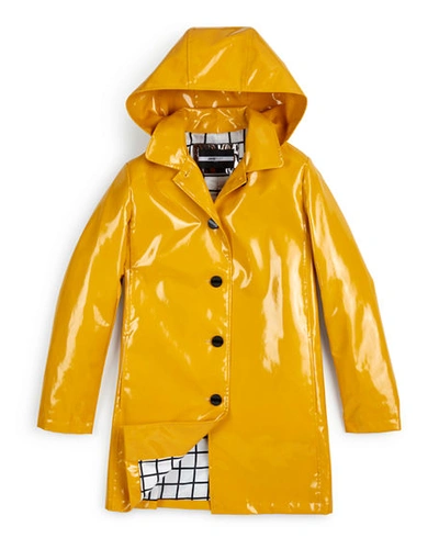 Jane Post Iconic Slicker Rain Coat In Yellow