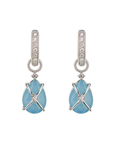 Jude Frances Tiny Crisscross-wrapped Pear Earring Charms
