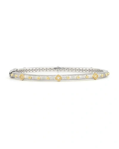 Jude Frances Mixed Metal Alternating Kite Bangle W/ Diamonds